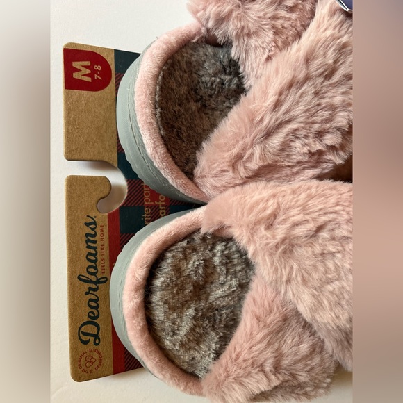 NWOT Women’s Dearforms Cross Band Slide Slippers - Picture 4 of 6